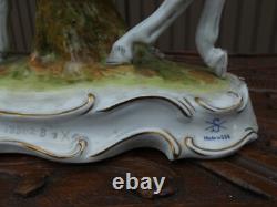 German Scheibe alsbach marked porcelain Horse hunter Statue sculpture