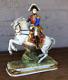 German Scheibe Alsbach Porcelain Marked Napoleon General Ney Horse Statue