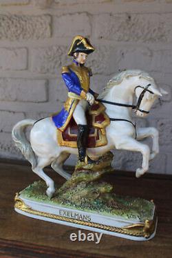 German Scheibe alsbach porcelain marked napoleon general exelmans horse statue