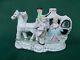 German Vtg Porcelain Figurines Victorian Couple & Horse Carriage Oftriart