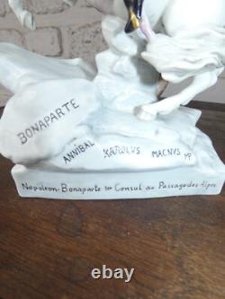 German scheibe alsbach marked porcelain napoleon horse figurine statue