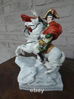 German scheibe alsbach marked porcelain napoleon horse figurine statue