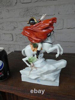 German scheibe alsbach marked porcelain napoleon horse figurine statue