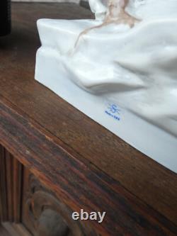 German scheibe alsbach marked porcelain napoleon horse figurine statue