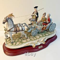 Germano Cortese Capodimonte 22 Edition of 650 Dual Horses Carriage LOCAL PICKUP