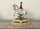 Germany Sitzendorf Style Porcelain Lady On Horse Figurine, 18th Century Attire