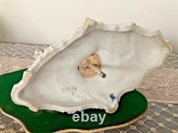 Germany Sitzendorf style Porcelain Lady on Horse Figurine, 18th Century Attire