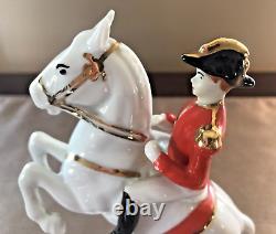 Gerold Porzellan Handmade Hofreitschuie Wien Lipizzaner Horse & Rider Figurine