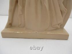 Geza Devegh Beige Porcelain Art Deco Horse & Maiden Figurine Lamberton Scammell