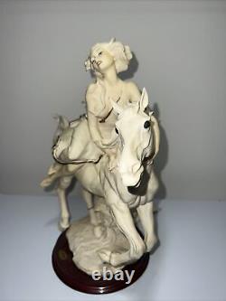 Giuseppe Armani 1992 Florence Figurine Girl on Horse Back riding? 17x16x8 0903F