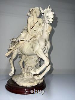 Giuseppe Armani 1992 Florence Figurine Girl on Horse Back riding? 17x16x8 0903F