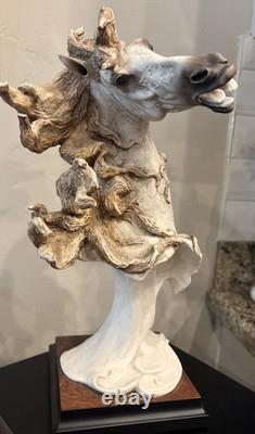 Giuseppe Armani 724-S Early Elegant STALLION Horse Head 15.75 Testa Rt Cavallo