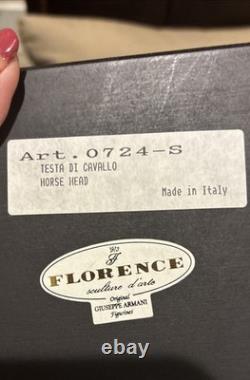 Giuseppe Armani 724-S Early Elegant STALLION Horse Head 15.75 Testa Rt Cavallo