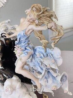 Giuseppe Armani Aurora Woman Riding Horse Figurine Sculpture Rare Masterwork