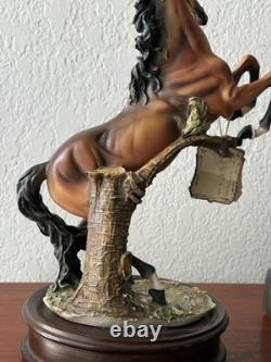 Giuseppe Armani Capodimont Rearing Stallion with Tag Horse Figurine Stallion Italy