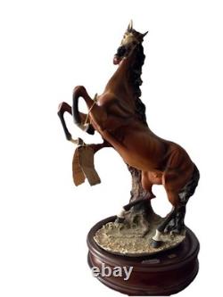 Giuseppe Armani Capodimont Rearing Stallion with Tag Horse Figurine Stallion Italy