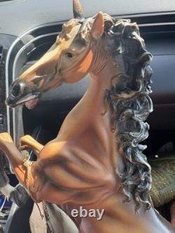 Giuseppe Armani Capodimont Rearing Stallion with Tag Horse Figurine Stallion Italy