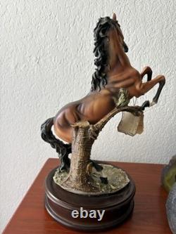Giuseppe Armani Capodimont Rearing Stallion with Tag Horse Figurine Stallion Italy