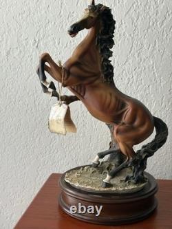 Giuseppe Armani Capodimont Rearing Stallion with Tag Horse Figurine Stallion Italy