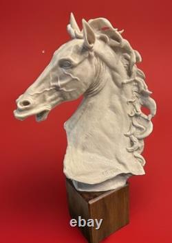 Giuseppe Armani Exquisite Stallion Porcelain Horse Head Vintage Made In Italy