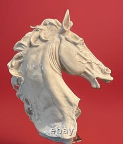 Giuseppe Armani Exquisite Stallion Porcelain Horse Head Vintage Made In Italy