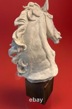 Giuseppe Armani Exquisite Stallion Porcelain Horse Head Vintage Made In Italy
