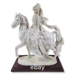 Giuseppe Armani Florence Lady on Horse Sculpture Figurine Italian 1985