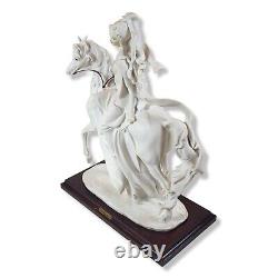 Giuseppe Armani Florence Lady on Horse Sculpture Figurine Italian 1985