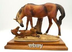 Giuseppe Armani Florence Mare & Foal Horse Porcelain Italy Figurine