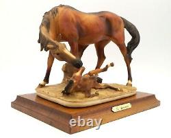 Giuseppe Armani Florence Mare & Foal Horse Porcelain Italy Figurine