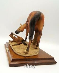 Giuseppe Armani Florence Mare & Foal Horse Porcelain Italy Figurine