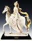 Giuseppe Armani Italy Figurine 13 Large Lady /princess On A Horse Pink Dress