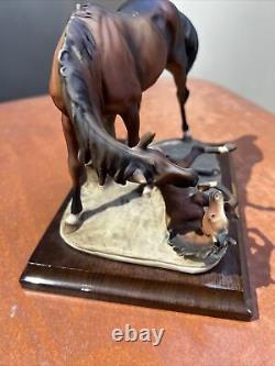 Giuseppe Armani Mare and Foal 169 Retired Horse Statue Figurine Artist Signed