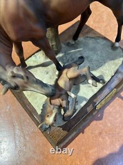 Giuseppe Armani Mare and Foal 169 Retired Horse Statue Figurine Artist Signed