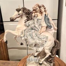 Giuseppe Armani Two Lovers On A Horse Porcelain Figurine, Marked Crowned N