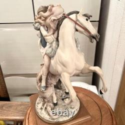 Giuseppe Armani Two Lovers On A Horse Porcelain Figurine, Marked Crowned N