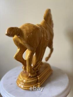Glazed Porcelain War Horse Figurine