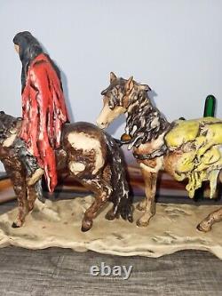 Goebel 1987 De Grazia ALONE Native American Horses Porcelain Figurine Backdrop