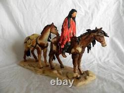 Goebel 1987 De Grazia ALONE Porcelain Figurine Native American Horses