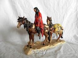 Goebel 1987 De Grazia ALONE Porcelain Figurine Native American Horses