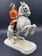 Goebel Gf136 Man On Rearing Horse Porcelain Figurine West Germany 1958 Signed