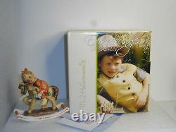 Goebel Hummel #2303 Giddy Up! Girl withDoll On Rocking Horse withOrig Box MINT