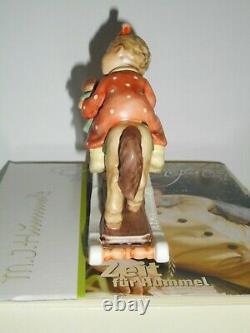 Goebel Hummel #2303 Giddy Up! Girl withDoll On Rocking Horse withOrig Box MINT