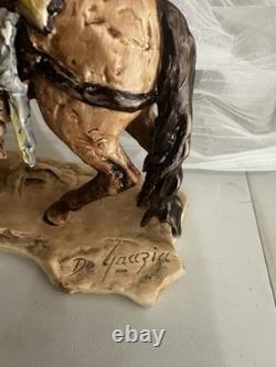 Goebel W. Germany DeGrazia Figurine 1988'Alone with Two Horses' 14 x 8.5 Tall