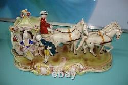 Grafenthal Volkstedt Goebel German porcelain Horse Carriage figurine no faults