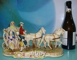 Grafenthal Volkstedt Goebel German porcelain Horse Carriage figurine no faults