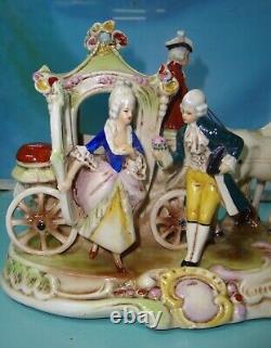 Grafenthal Volkstedt Goebel German porcelain Horse Carriage figurine no faults