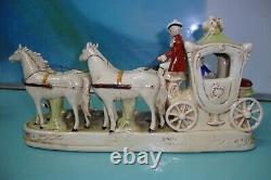 Grafenthal Volkstedt Goebel German porcelain Horse Carriage figurine no faults