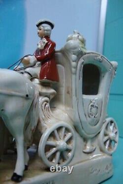 Grafenthal Volkstedt Goebel German porcelain Horse Carriage figurine no faults