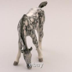 Grazing Dapple Gray Foal Horse Figurine by Russian Imperial Lomonosov Porcelain